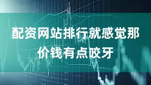 配资网站排行就感觉那价钱有点咬牙